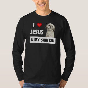 Ik hou van Jezus en mijn sjiitische Tzu mam pap Ch T-shirt