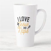 Ik hou van Jezus en Naps Funny Religies Latte Mok (Rechts)