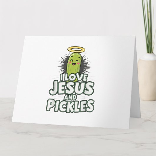 Ik hou van Jezus en Pickles Kaart (Voorkant)