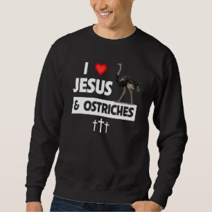 Ik hou van Jezus en struisvogels Christelijke dier Trui