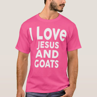 Ik hou van Jezus en van grappige geiten T-shirt
