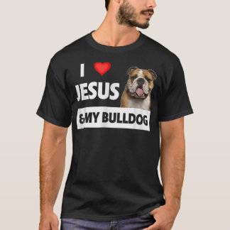 Ik hou van Jezus en van mijn hond Mam Pap Pet Pare T-shirt