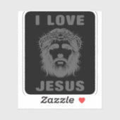 Ik hou van Jezus (grijs) Sticker (Vel)