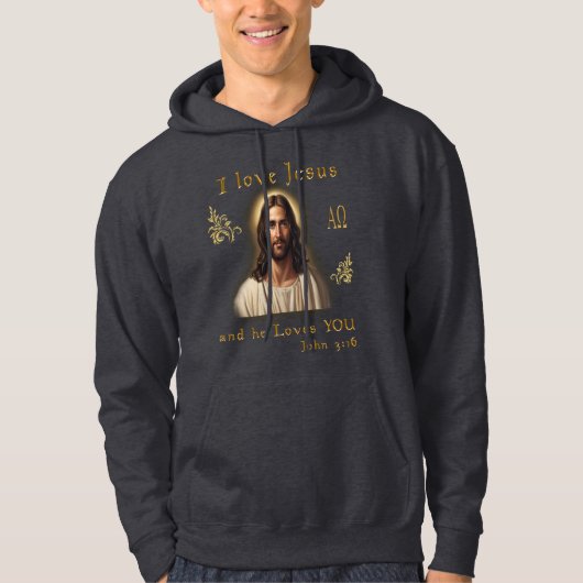 Ik hou van Jezus Hoodie (Voorkant)