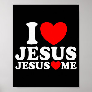Ik hou van Jezus Jezus houdt van mij Christelijk g Poster