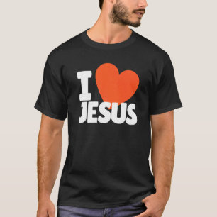 Ik hou van Jezus Kerk Goer Jezus Christus Follower T-shirt