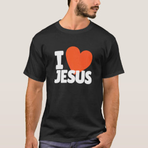 Ik hou van Jezus Kerk Goer Jezus Christus Follower T-shirt