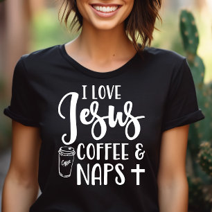 Ik hou van Jezus Koffie en dutjes Tri-Blend Shirt
