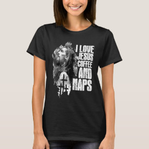 Ik hou van Jezus Koffie en Naps I Heilige God T-shirt