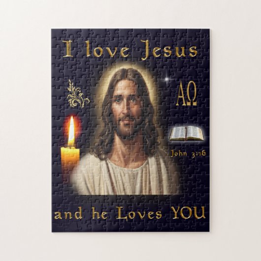 Ik hou van Jezus Legpuzzel (Verticaal)