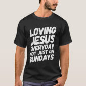 Ik hou van Jezus met positieve religieuze boodscha T-shirt (Voorkant)