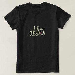 Ik hou van Jezus met roze hart  T-shirt