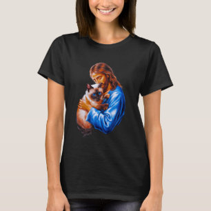 Ik hou van Jezus & Siamese Kat Grappige Christelij T-shirt