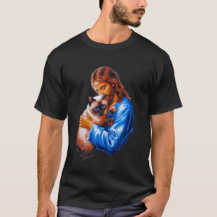 Ik hou van Jezus & Siamese Kat Grappige Christelij T-shirt