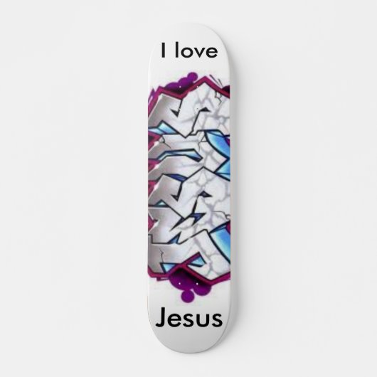 Ik hou van Jezus Skateboard (Voorkant)