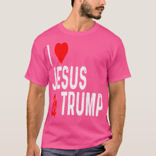 Ik hou van Jezus Trump, grappig politiek T-shirt