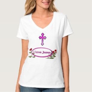 Ik hou van Jezus vrouwen kleding T-shirt