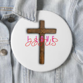 Ik hou van Jezus Vrouwen Ronde Button 6,0 Cm (In situ)