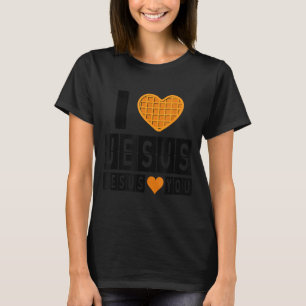 Ik hou van Jezus Wafel Hart Jezus Houdt van Jou Gr T-shirt