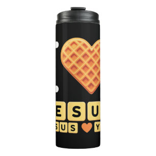 Ik Hou van Jezus Wafelhoofd Thermosbeker