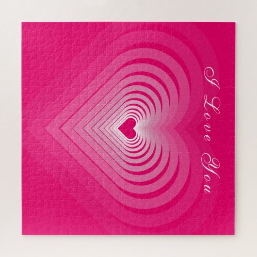 Ik hou van Jigzaag Puzzle met hart Legpuzzel (Horizontaal)