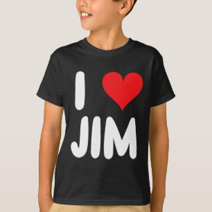 Ik hou van Jim - Hart - Naam T-shirt