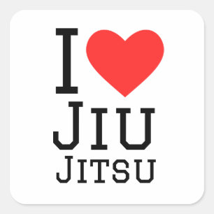 Ik hou van Jiu jitsu Vierkante Sticker