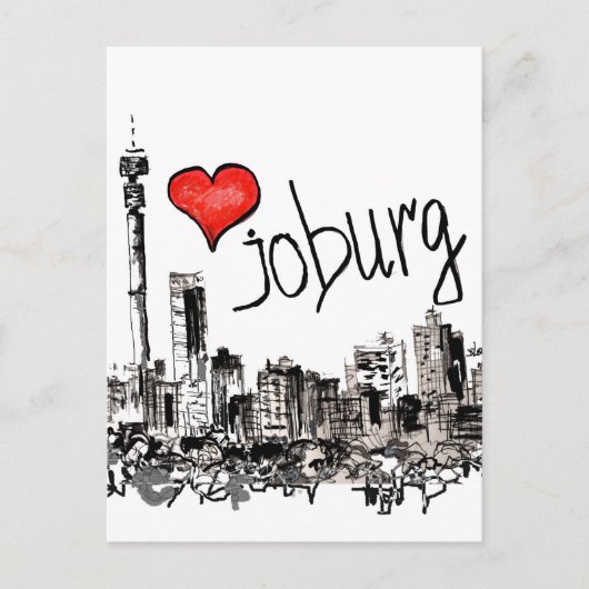 Ik hou van Joburg Briefkaart (Voorkant)