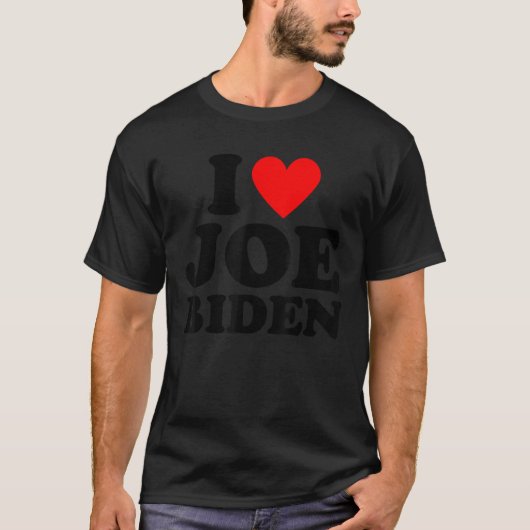 Ik hou van Joe Biden Heart Gift T-shirt (Voorkant)