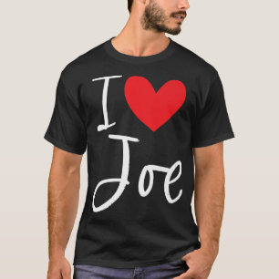 Ik hou van Joe Name Personalized Boy Man BFF Frien T-shirt