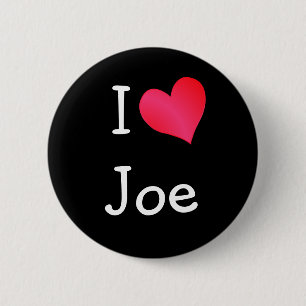 Ik hou van Joe Ronde Button 5,7 Cm
