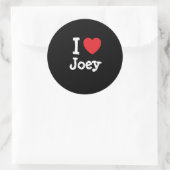 Ik hou van Joey hart T-shirt Ronde Sticker (Tas)