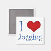 Ik hou van joggingmagneet magneet (Voorkant / Achterkant)