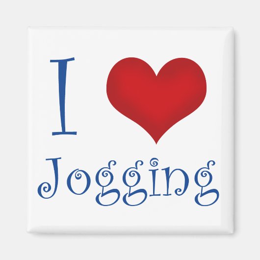 Ik hou van joggingmagneet magneet (Voorkant)
