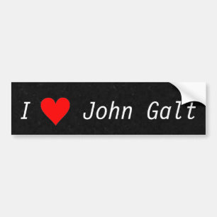 Ik hou van John Galt Ayn Rand bumpersticker