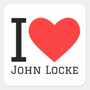 Ik hou van John Locke Vierkante Sticker