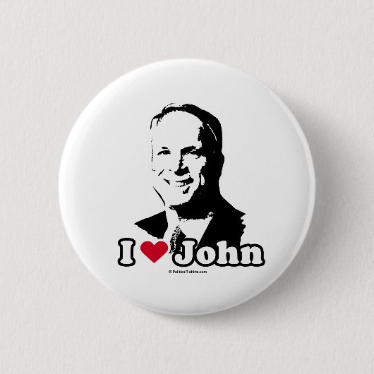 IK HOU VAN JOHN MCCAIN RONDE BUTTON 5,7 CM (Voorkant)