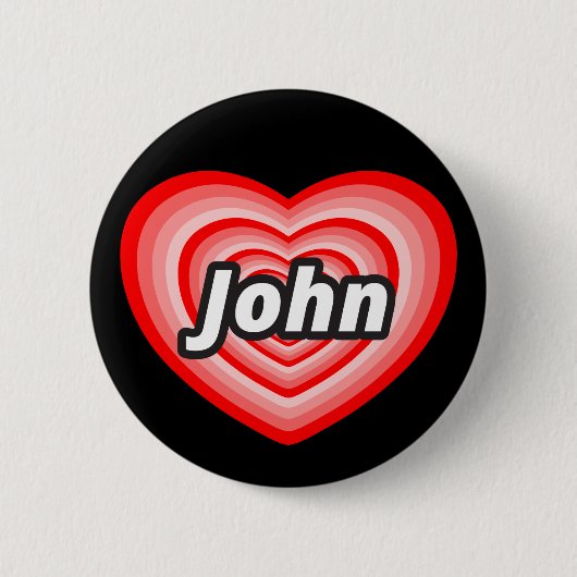 Ik hou van John Ronde Button 5,7 Cm (Voorkant)