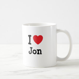 Ik hou van Jon hart T-Shirt Koffiemok
