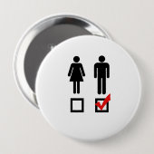 Ik hou van jongens ronde button 4,0 cm (Voorkant /achterkant)