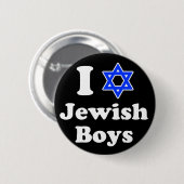 Ik hou van joodse jongens ronde button 5,7 cm (Voorkant /achterkant)
