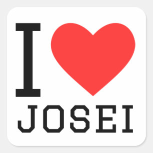 Ik hou van Josei Vierkante Sticker