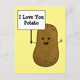 Ik Hou Van Jou Aardappel Briefkaart