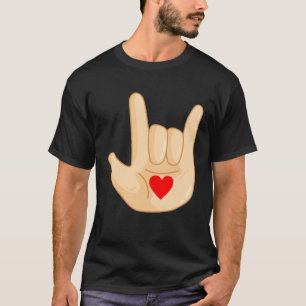 Ik Hou Van Jou Amerikaanse Gebarentaal Handgebaar T-shirt
