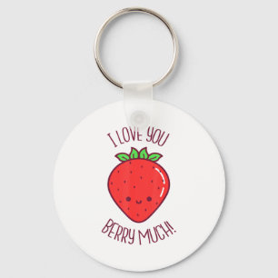 Ik Hou Van Jou Berry Veel Kawaii Aardbei Valentijn Sleutelhanger