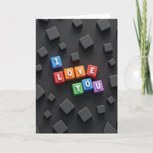 Ik Hou Van Jou Blokletterkaart Kaart