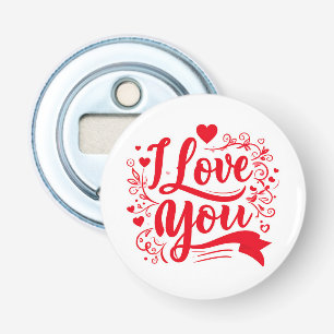 ik hou van jou button flesopener