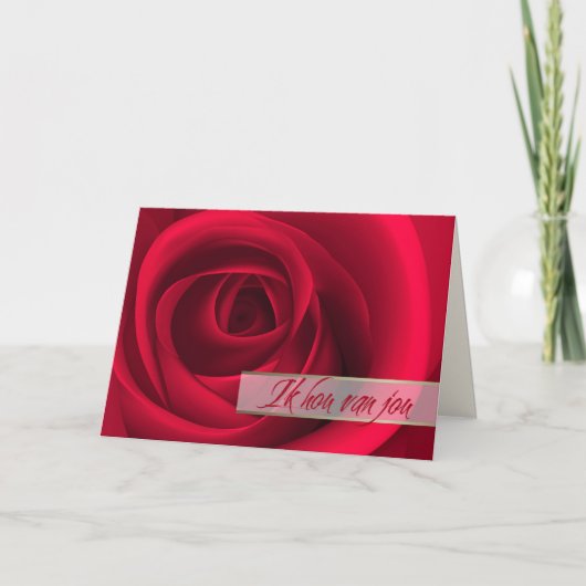 Ik Hou Van Jou. Carte Saint Valentin en néerlandai (Devant)