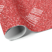 Ik hou van jou Faux Glitter of je eigen tekst Cadeaupapier (Rol Hoek)