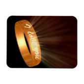 "Ik hou van jou" Gouden Ring Magneet (Horizontaal)